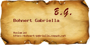 Bohnert Gabriella névjegykártya